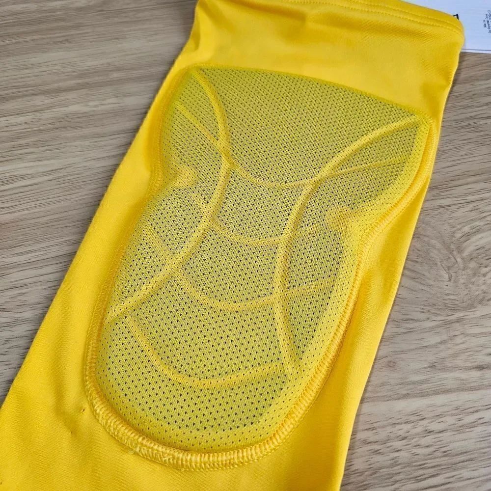 Air Jordan Nike Pro Hyperstrong Knee Shin Padded Sleeve Large L Yellow Grey New